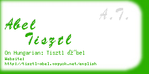 abel tisztl business card